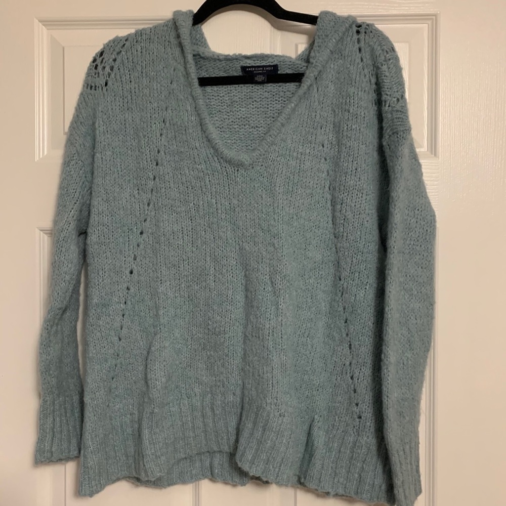 Cozy AE Hooded V-neck Sweater